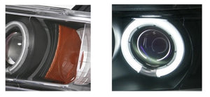 CRYSTAL EYE CCFL SQUID RING BLUE PROJECTOR HEADLIGHTS AMBER REFLECTOR BLACK TYPE FOR TOYOTA BB NCP30  S014BK