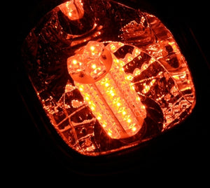 CRYSTAL EYE WORLD'S LONGEST LED BULB (ORANGE) FLUX LED 33 BULBS S25 SOCKET BASE 150 DEGREE PIN TYPE FOR  H004UM