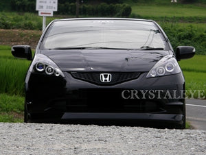 CRYSTAL EYE CCFL SQUID RING PROJECTOR HEADLIGHT V1 (BLACK) FOR HONDA FIT GE6~9 J081BK