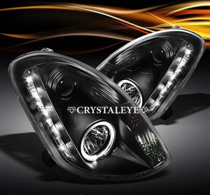 CRYSTAL EYE CULLING PROJECTOR HEADLIGHTS (BLACK) FOR NISSAN SKYLINE SEDAN V35 S092BK