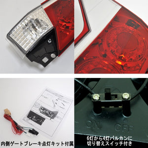 CRYSTAL EYE FUGA TYPE VULCAN LED TAIL LAMP (RED CLEAR) FOR TOYOTA ALPHARD 10 KOUKI J021RC