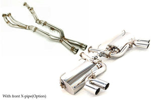 KREISSIEG F1 SOUND VALVETRONIC EXHAUST SYSTEM TITANIUM FLOATING CURL TAIL SANDBLASTED KSG LOGO MARK FOR FERRARI F612 SCAGLIETTI F612-01-TITANIUM-SCAGLIETTI