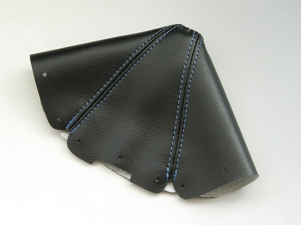 ZOOM ENGINEERING EUNOS NA ROASTER MANUAL CAR SHIFT BOOTS SYNTHETIC LEATHER BLACK COLOR BLUE STITCH FOR MAZDA MX-5 MIATA 8354