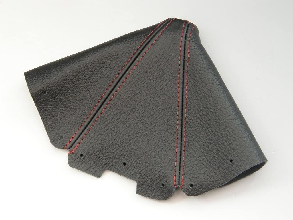 ZOOM ENGINEERING EUNOS NA ROASTER MANUAL CAR SHIFT BOOTS REAL LEATHER BLACK COLOR RED STITCH FOR MAZDA MX-5 MIATA 8195