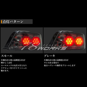 78WORKS 78WORKS ORIGINAL COLOR EURO LED TAIL LAMP SMOKE FOR TOYOTA 100 SERIES CHASER JZX LX GX SX KOUKI J244SM