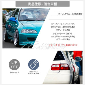 78WORKS FRONT CORNER LAMPS CLEAR TURN SIGNALS FOR HONDA CIVIC HATCHBACK COUPE EJ1 EG3 EG4 EG6 SIR VTI S067