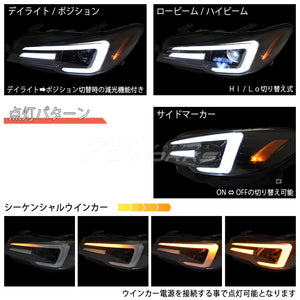 78WORKS FULL LED HEADLIGHT V3 CHROME FOR SUBARU WRX STI S4 LEVORG (PRE-FACELIFT) VAB VAG VM4 VMG S327CR