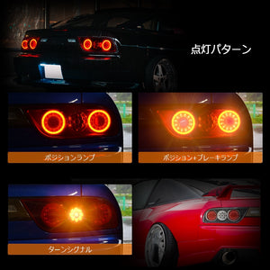78WORKS LED TAIL LAMP V3 CLEAR FOR NISSAN 180SX ONE EIGHTY SILEIGHTY KOUKI RPS13 KRPS13 J336CL