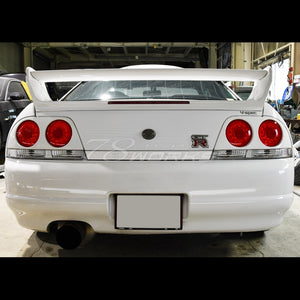 78WORKS LATEST FIBER RING LED TAIL LAMP V2 RED CLEAR FOR NISSAN R33 SKYLINE GTS GT-R 2D COUPE J338RC