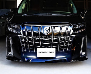 CRYSTAL EYE FIBER LED DAY LAMP HIGH BRIGHTNESS LED DAY LIGHT THIN TYPE HARNESS SET FOR TOYOTA ALPHARD 30 KOUKI E022DL