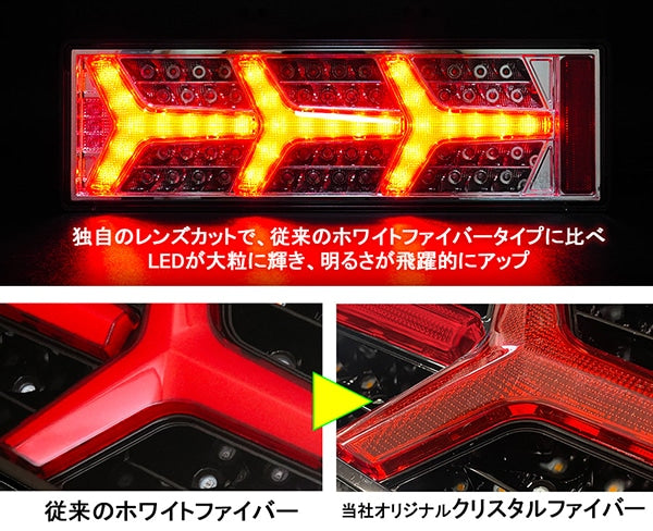 NIGHT STAR LAMBO STYLE FIBER LED TAIL LAMP V2 CRYSTAL FIBER FLOWING SEQUENTIAL TURN SIGNAL SPECIFICATION FOR  S347
