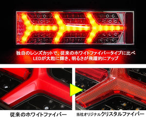 NIGHT STAR LAMBO STYLE FIBER LED TAIL LAMP V2 CRYSTAL FIBER FLOWING SEQUENTIAL TURN SIGNAL SPECIFICATION FOR  S347