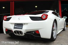 KREISSIEG F1 SOUND VALVETRONIC EXHAUST SYSTEM TITANIUM FLOATING CURL TAIL SANDBLASTED KSG LOGO MARK FOR FERRARI 458 ITALIA FERRARI 458 SPIDER F458-01-TITANIUM-ITALIA-SPIDER