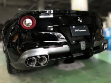 KREISSIEG F1 SOUND VALVETRONIC EXHAUST SYSTEM STAINLESS STEEL FLOATING CURL TAIL SANDBLASTED KSG LOGO MARK FOR FERRARI F12 BERLINETTA F12-01-STAINLESS-BERLINETTA