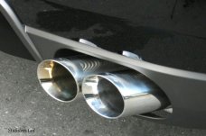 KREISSIEG F1 SOUND VALVETRONIC EXHAUST SYSTEM STAINLESS STEEL FLOATING CURL TAIL SANDBLASTED KSG LOGO MARK FOR FERRARI 599  F599-01-STAINLESS