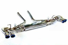 KREISSIEG CAT-BACK F1 SOUND VALVETRONIC EXHAUST SYSTEM TITANIUM FLOATING CURL TAIL SANDBLASTED KSG LOGO MARK TURBO MODEL FOR PORSCHE 957 CAYENNE TURBO  PCAYTE-01-TITANIUM-TURBO