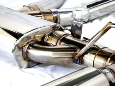 KREISSIEG CAT-BACK F1 SOUND VALVETRONIC EXHAUST SYSTEM TITANIUM FLOATING CURL TAIL SANDBLASTED KSG LOGO MARK GTS MODEL FOR PORSCHE 958 CAYENNE GTS  958-01-TITANIUM-GTS