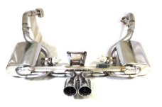 KREISSIEG FIRST CAT-BACK F1 SOUND VALVETRONIC EXHAUST SYSTEM STAINLESS STEEL FLOATING CURL TAIL SANDBLASTED KSG LOGO MARK FOR PORSCHE 981 BOXTER 2.7  P981BX-01-STAINLESS