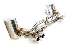 KREISSIEG FIRST CAT-BACK F1 SOUND VALVETRONIC EXHAUST SYSTEM STAINLESS STEEL FLOATING CURL TAIL SANDBLASTED KSG LOGO MARK FOR PORSCHE 991 CARRERA S  991CS-01-STAINLESS-S