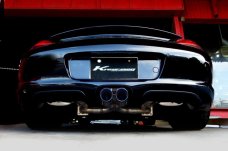 KREISSIEG FIRST CAT-BACK F1 SOUND VALVETRONIC EXHAUST SYSTEM STAINLESS STEEL FLOATING CURL TAIL SANDBLASTED KSG LOGO MARK PDK LATE MODEL FOR PORSCHE 987 CAYMAN KOUKI  P987CL-08-STAINLESS-PDK