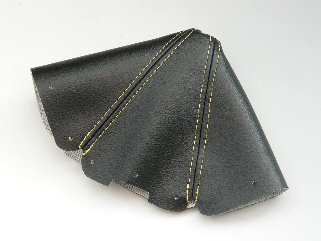 ZOOM ENGINEERING EUNOS NA ROASTER MANUAL CAR SHIFT BOOTS SYNTHETIC LEATHER BLACK COLOR YELLOW STITCH FOR MAZDA MX-5 MIATA 8493