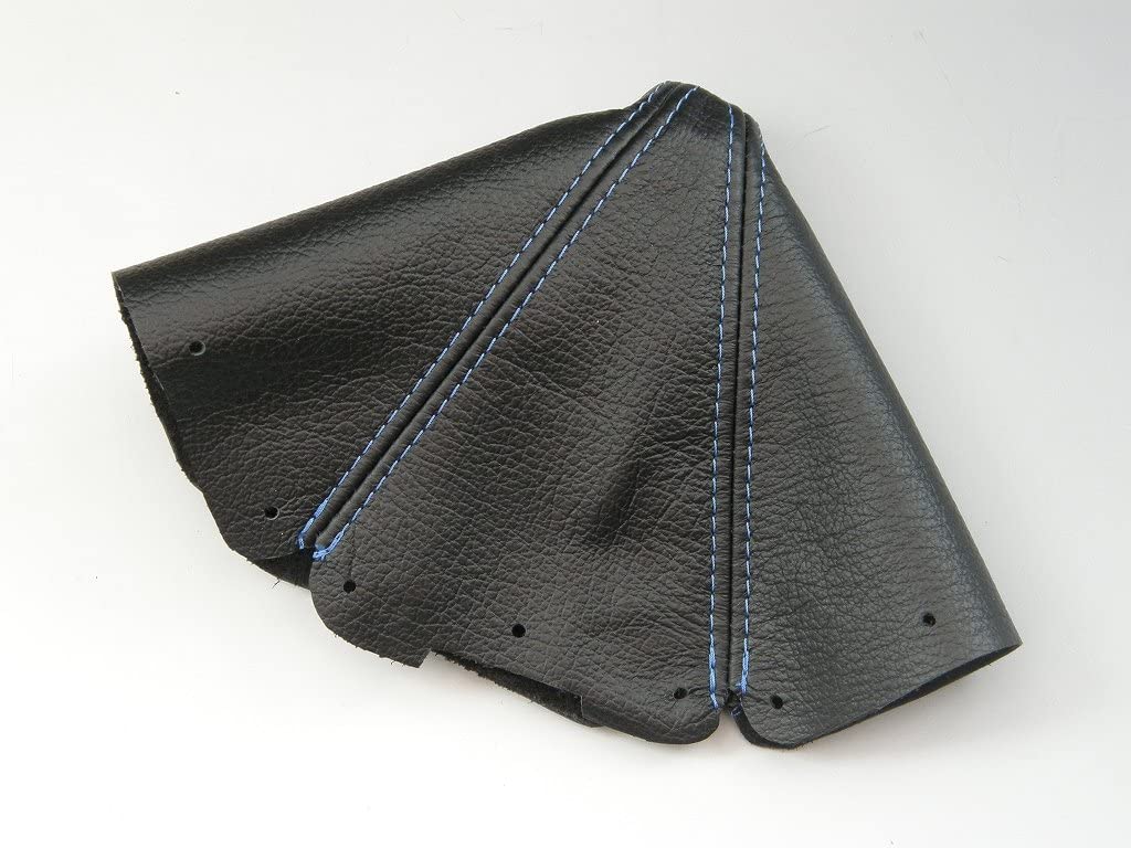 ZOOM ENGINEERING EUNOS NA ROASTER MANUAL CAR SHIFT BOOTS REAL LEATHER BLACK COLOR BLUE STITCH FOR MAZDA MX-5 MIATA 8351