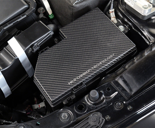 パーツ HKS F-CONi S HKS CARBON FUSE BOX COVER FOR HONDA CIVIC TYPE R FL5 K20C 70026