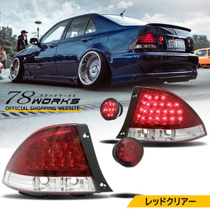 78WORKS LED TAIL LAMP RED CLEAR FOR TOYOTA ALTEZZA GXE10 SXE10 J017RCVWRC