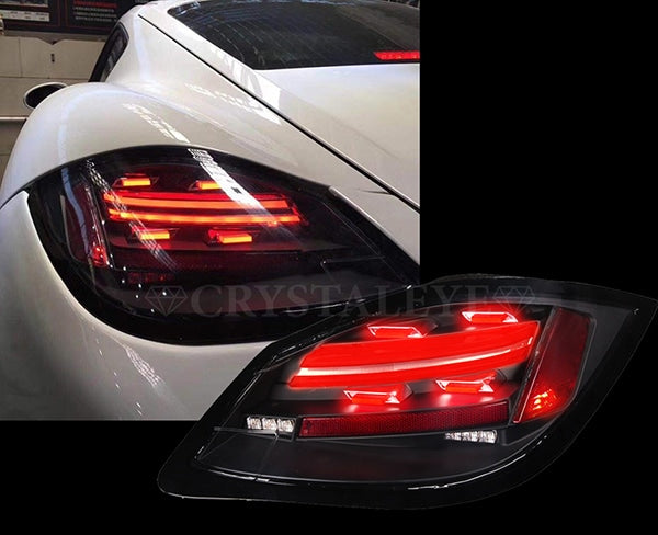 CRYSTAL EYE 718 STYLE LED TAIL (RED BAR TYPE) AUTO JEWELRY FOR PORSCHE 987 BOXSTER CAYMAN KOUKI S279BR