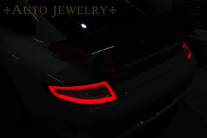 CRYSTAL EYE FIBER FULL LED TAIL LAMP (RED CLEAR) AUTOJEWELRY FOR PORSCHE 997 911 ZENKI J160RC