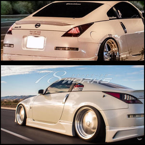 78WORKS COLORED TYPE LED TAIL LAMP V1 BLACK FOR NISSAN Z33 FAIRLADY Z ZENKI L071BK