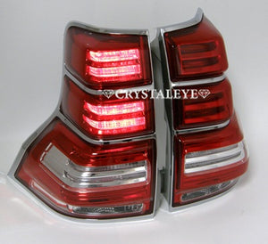 CRYSTAL EYE LEXUS TYPE LED TAIL LAMP RED CLEAR FOR TOYOTA LAND CRUISER PRADO 150 ZENKI L108RC