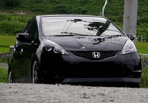 CRYSTAL EYE CCFL SQUID RING PROJECTOR HEADLIGHT V1 (BLACK) FOR HONDA FIT GE6~9 J081BK