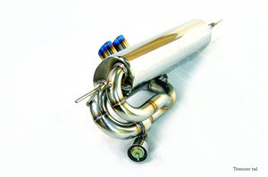 KREISSIEG CAT-BACK F1 SOUND VALVETRONIC EXHAUST SYSTEM TITANIUM FLOATING CURL TAIL SANDBLASTED KSG LOGO MARK FOR LOTUS ELISE TOYOTA 1ZR LTEL-06-TITANIUM