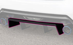 KUHL RACING KRUISE KR-GRYRR REAR CENTER DIFFUSER WITHOUT CENTER FIN FRP UNPAINTED FOR TOYOTA GR YARIS GXPA16 KUHL-00018
