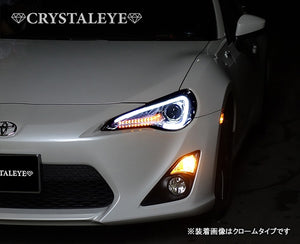 CRYSTAL EYE LED LIGHT BAR HEADLIGHT V3 FOR HALOGEN VEHICLES WITH FLOWING TURN SIGNALS, BLACK FOR TOYOTA 86 HALOGEN CAR SUBARU BRZ HALOGEN CAR J164