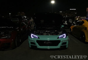 CRYSTAL EYE LED LIGHT BAR HEADLIGHT V3 (BLACK) & FIBER LED TAIL V2 SET SMOKE (SM) FOR TOYOTA 86 [ EARLY HID CARS] SUBARU BRZ [ EARLY HID CARS] J140BKVC-SM
