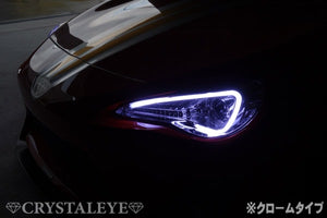 CRYSTAL EYE LED LIGHT BAR HEADLIGHT V3 (CHROME) & FIBER LED TAIL V2 SET SMOKE (SM) FOR TOYOTA 86 [ EARLY HID CARS] SUBARU BRZ [ EARLY HID CARS] J140CRVC-SM