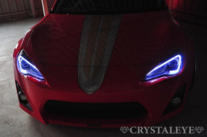 CRYSTAL EYE LED LIGHT BAR HEADLIGHT V3 (BLACK) & FIBER LED TAIL V2 SET SMOKE (SM) FOR TOYOTA 86 [ EARLY HID CARS] SUBARU BRZ [ EARLY HID CARS] J140BKVC-SM