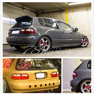 78WORKS US TYPE TAIL LAMP RED CLEAR FOR HONDA CIVIC HATCHBACK EG3 EG4 EG6 SIR VTI S073RC