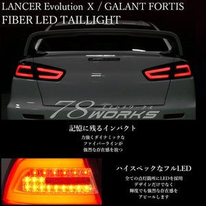 78WORKS FIBER LED TAIL SMOKE FOR MITSUBISHI CZ4A LANCER EVOLUTION X J226SM