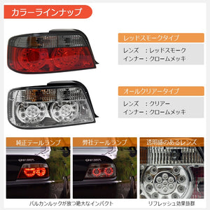 78WORKS LED TAIL LAMP V2 ALL CLEAR FOR TOYOTA 100 SERIES CHASER JZX LX GX SX ZENKI KOUKI S313FC