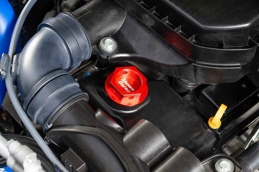 SHOWA GARAGE SGR ALUMINUM OIL FILLER CAP RED FOR JIMNY JB64 SIERRA JB74 NOMAD JC74 P00046