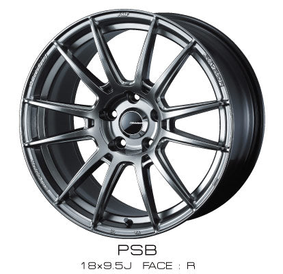 WEDS SA-62R 18X8.0 5X114.3 +42 PSB PLATINUM SILVER BLACK 41814