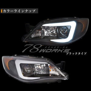78WORKS FIBER HEADLIGHT V3 HID CAR BLACK FOR SUBARU GE GH GR GV IMPREZA WRX STI S413BKVWTS