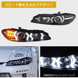 78WORKS NEXT-GENERATION SQUID RING FIBER LED HEADLIGHTS V4 BLACK FOR NISSAN S15 SILVIA VERIATTA S289BK