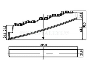 CRYSTAL EYE FIBER LED DAY LAMP HIGH BRIGHTNESS LED DAY LIGHT THIN TYPE HARNESS SET FOR  E022DL