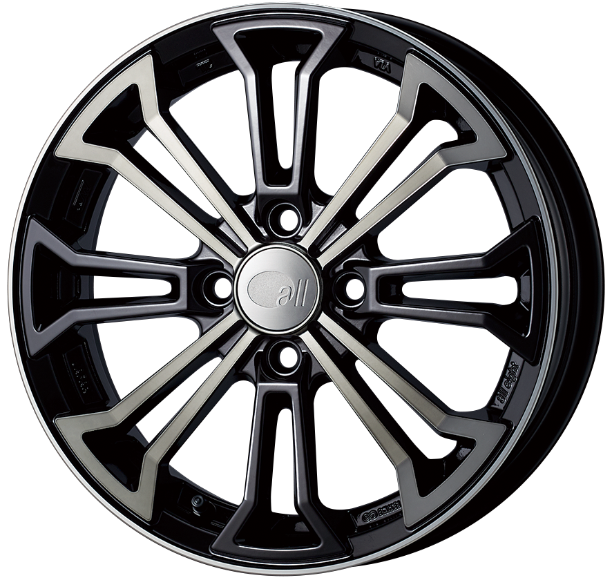 ENKEI ALL ALL EIGHT -4S- 15X5J 100X4 45 BLACK CLEAR ENKEI-01647