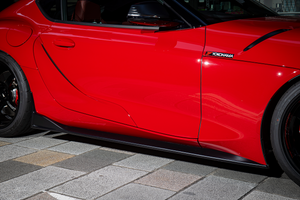 MAX ORIDO SIDE STEP CARBON WEATHERPROOF CLEAR COATED FOR TOYOTA SUPRA 3BA DB02 82 22 57 SUP-SID-CAR