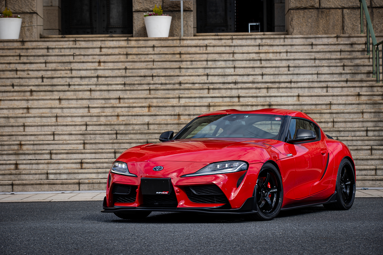 MAX ORIDO FRONT LIP SPOILER CARBON FIBER (SINGLE ITEM) WEATHER-RESISTANT CLEAR COATING FOR TOYOTA SUPRA 3BA-DB02 82 22 42 26 86 06 SUP-FLI-CAR